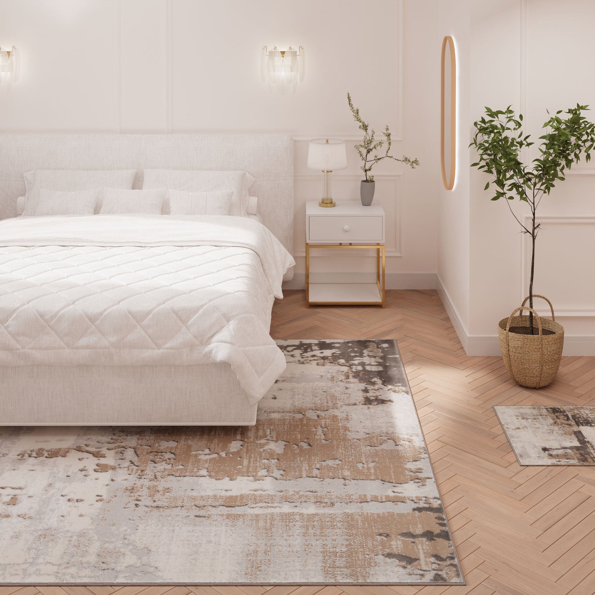 Grace Collection | Distressed Abstract Area Rug with Cozy Texture | XL Size for Elegant Living Rooms 7