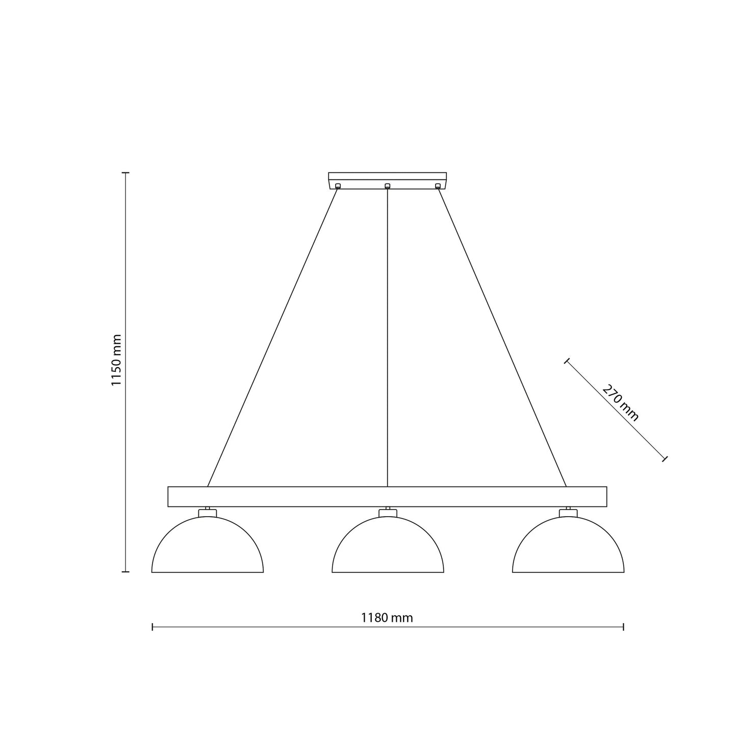 Scandinavian 3-Light Pendant Light with Natural Wood Beam | Elegant Kitchen Island Lighting for Dining Spaces