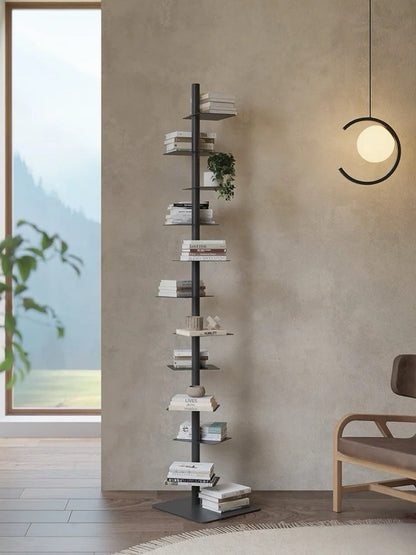 Industrial Steel Plant Stand | Staggered Shelves for Elegant Indoor Display 0