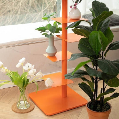 Industrial Steel Plant Stand | Staggered Shelves for Elegant Indoor Display 8