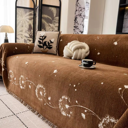 Japandi Dandelion Puff | Couch Cover with Soft Microfibre Fabric | Everyday Protection for Stylish Home Decor 3