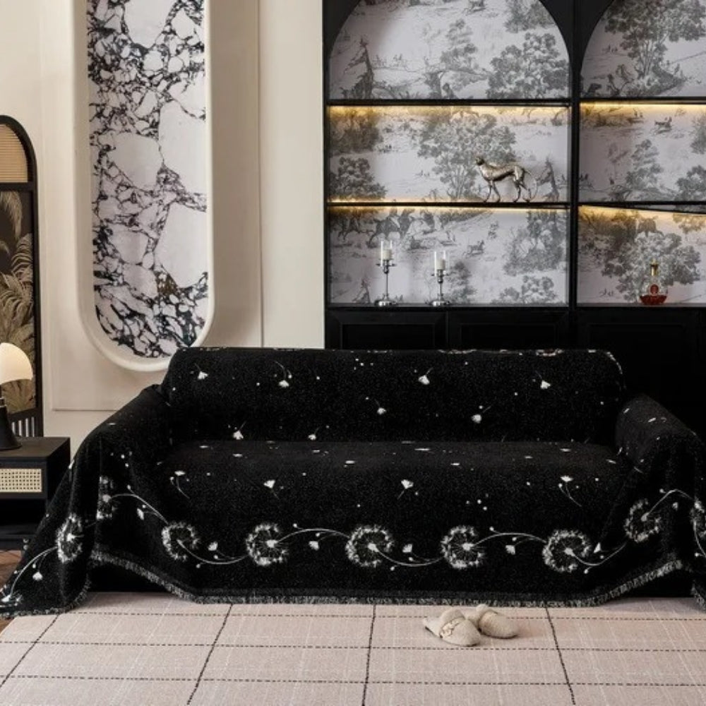 Japandi Dandelion Puff | Couch Cover with Soft Microfibre Fabric | Everyday Protection for Stylish Home Decor 6