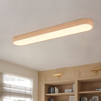 Japandi Natural Oak | Flush Mount Ceiling Light Fixture with Tri-Colour Technology | Sleek Design for Modern Interiors 2