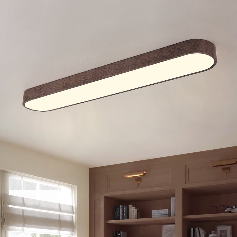 Japandi Natural Oak | Flush Mount Ceiling Light Fixture with Tri-Colour Technology | Sleek Design for Modern Interiors 3