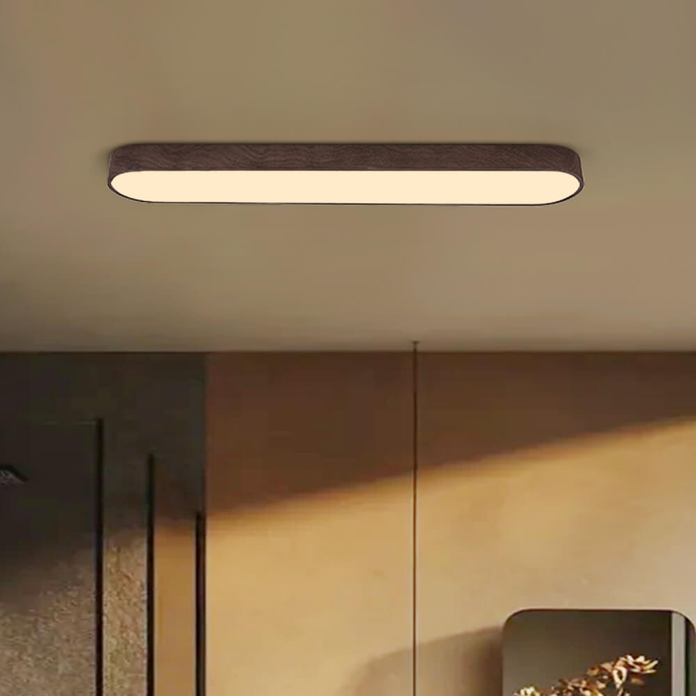Japandi Natural Oak | Flush Mount Ceiling Light Fixture with Tri-Colour Technology | Sleek Design for Modern Interiors 4
