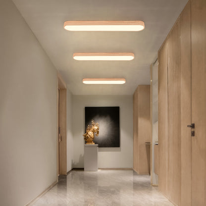 Japandi Natural Oak | Flush Mount Ceiling Light Fixture with Tri-Colour Technology | Sleek Design for Modern Interiors 6