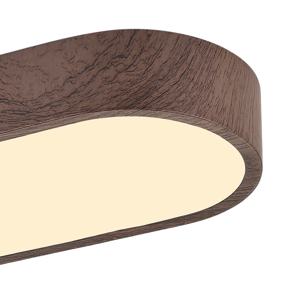 Japandi Natural Oak | Flush Mount Ceiling Light Fixture with Tri-Colour Technology | Sleek Design for Modern Interiors 9