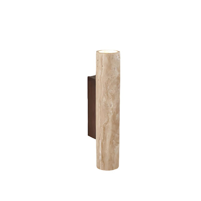 Japandi | Wall Light Sconce with Up & Down Illumination | Natural Travertine Design for Elegant Indoor Spaces 1