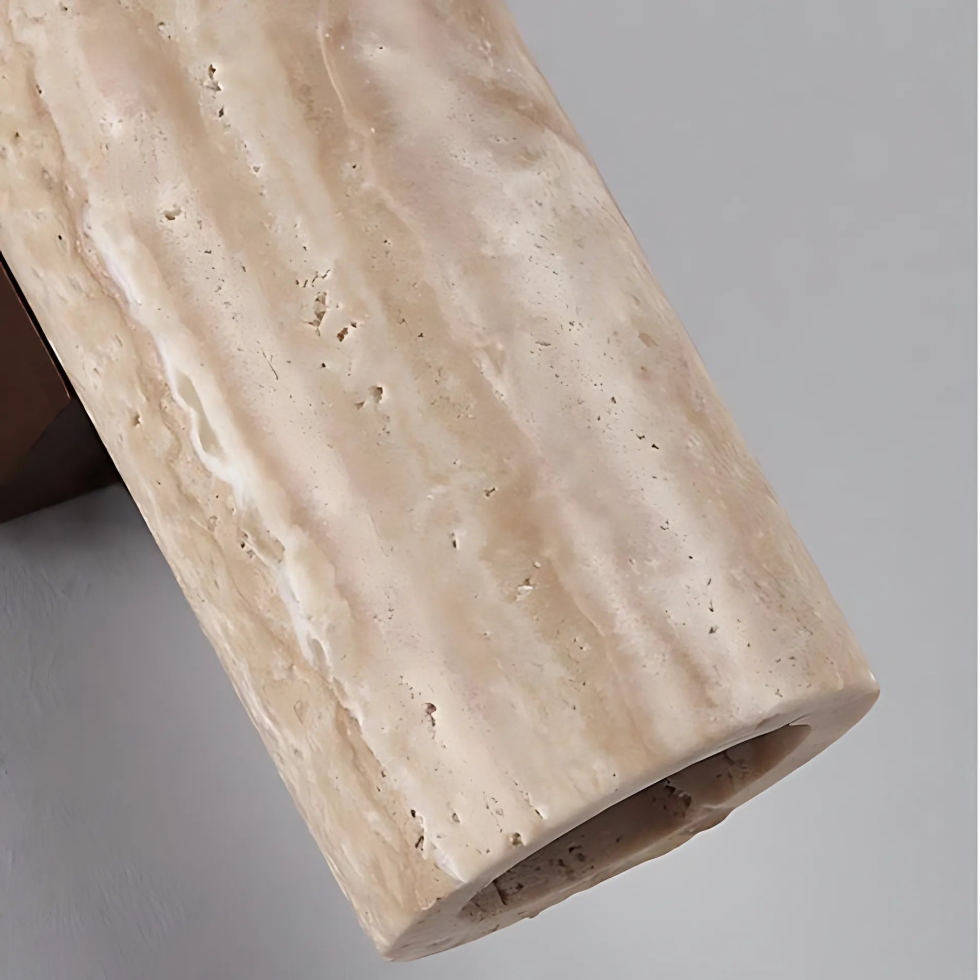 Japandi | Wall Light Sconce with Up & Down Illumination | Natural Travertine Design for Elegant Indoor Spaces 4