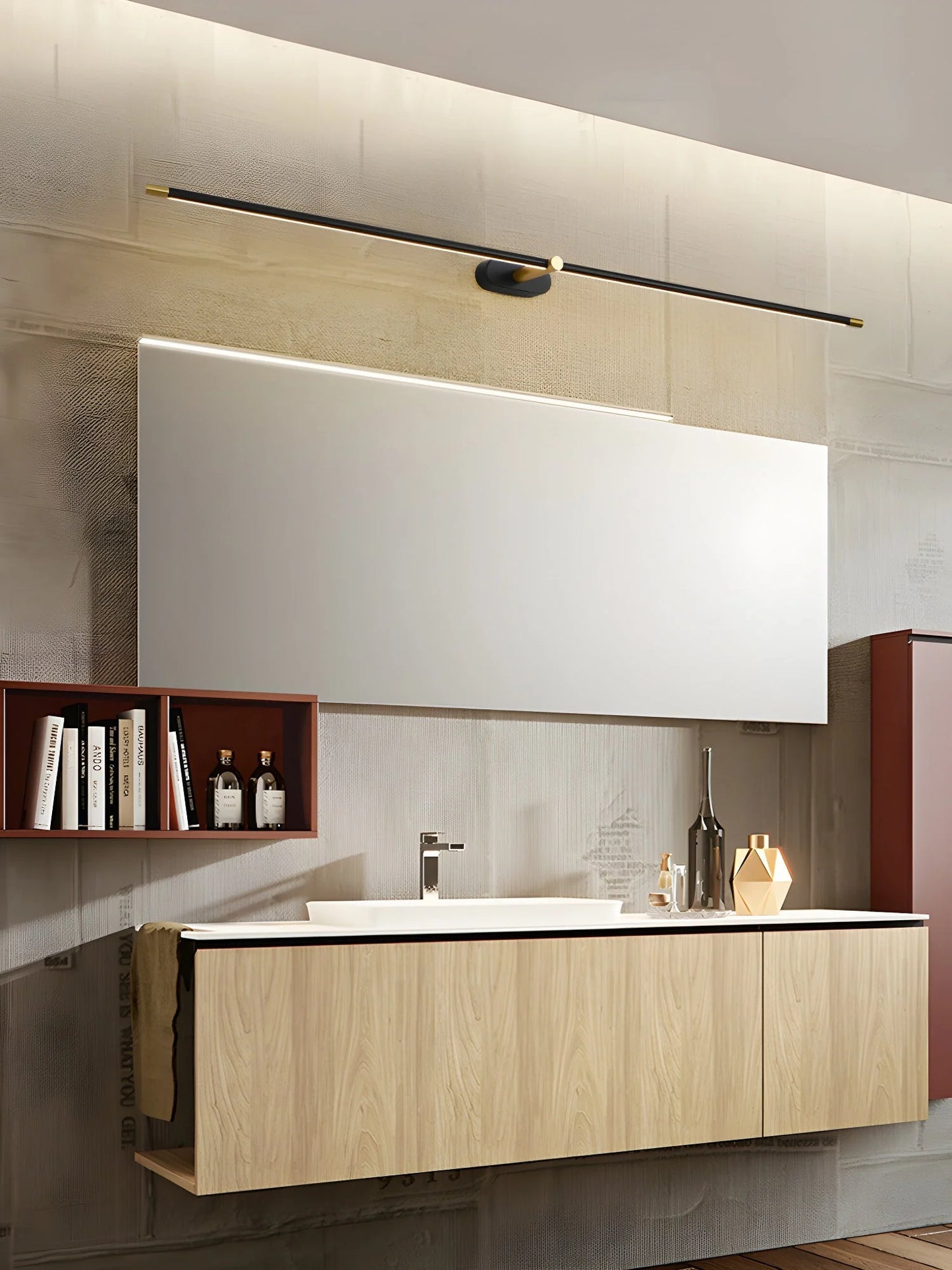 Linear Rechargeable Wall Lights | Wireless Installation & Adjustable Brightness | Modern Design for Indoor/Outdoor Versatility