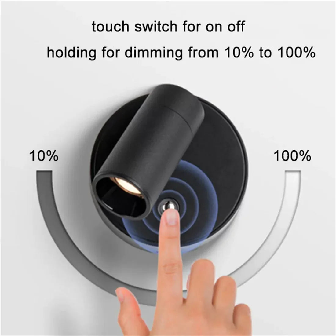 LED Cordless Wall Light | Touch Switch & Magnetic Base | USB Rechargeable for Convenient Reading 3