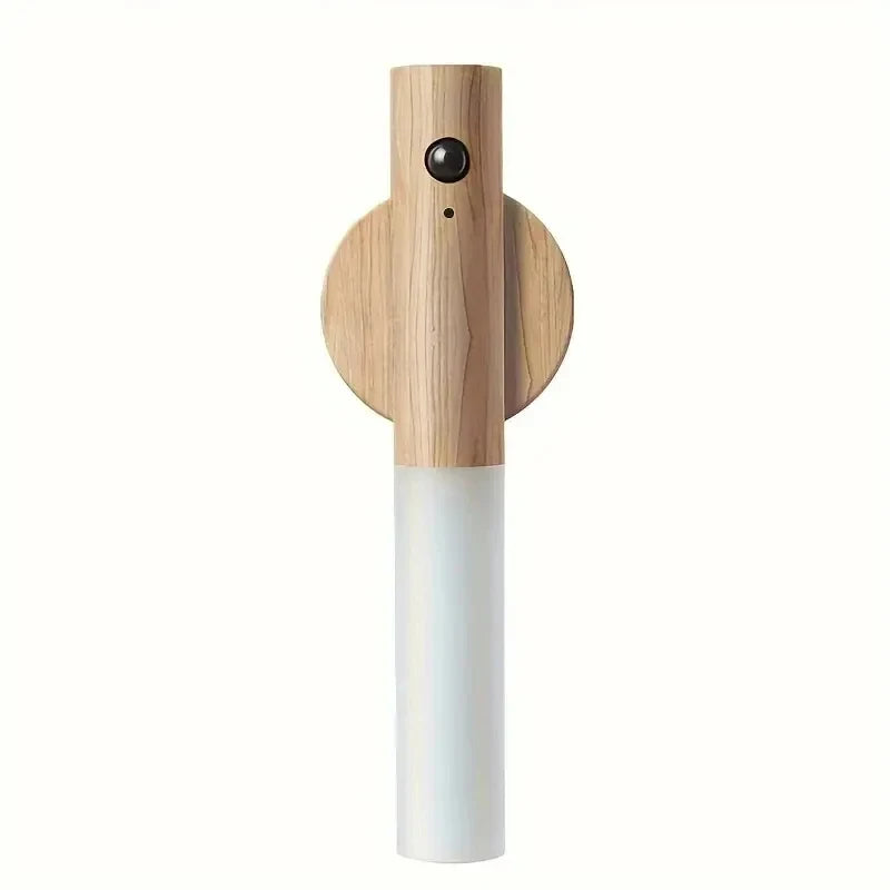 Magnetic Wall Sconce Light with Motion Sensor & Wooden Design for Safety 5