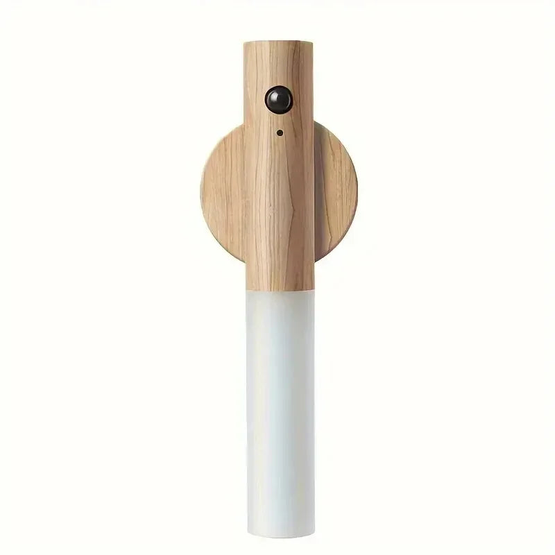 Magnetic Wall Sconce Light with Motion Sensor & Wooden Design for Safety 6