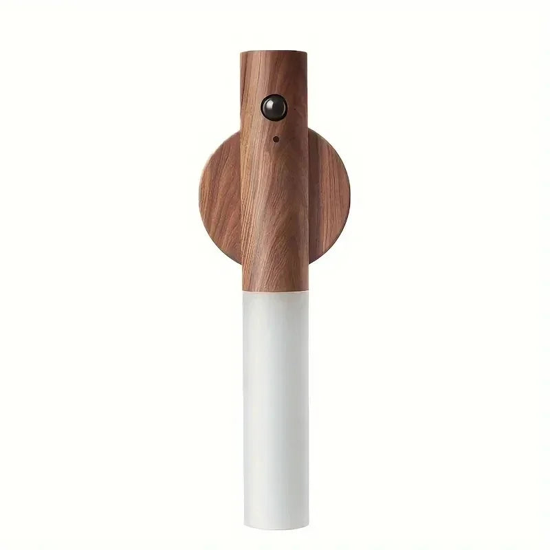 Magnetic Wall Sconce Light with Motion Sensor & Wooden Design for Safety 7