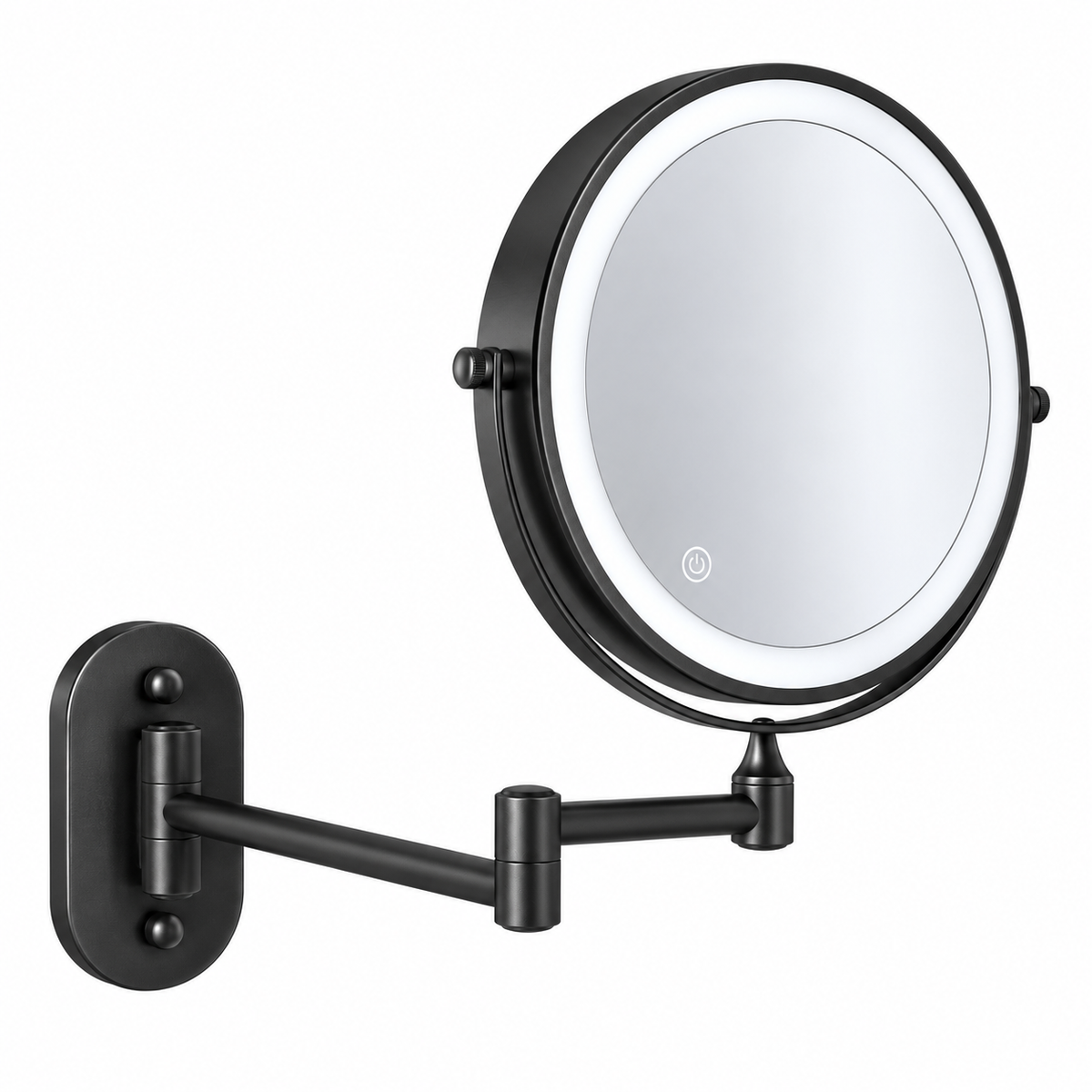 LED Makeup Mirror with Adjustable Lighting & Magnification | Stylish Chrome Finish for Flawless Beauty