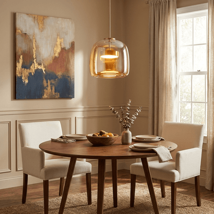 Metro Sphere | Glass Pendant Lighting with Elegant Design | Adjustable Height for Modern Home Decor 2