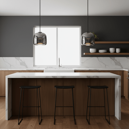 Metro Sphere | Glass Pendant Lighting with Elegant Design | Adjustable Height for Modern Home Decor 6