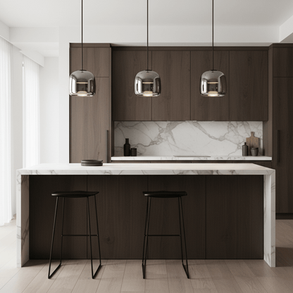 Metro Sphere | Glass Pendant Lighting with Elegant Design | Adjustable Height for Modern Home Decor 7