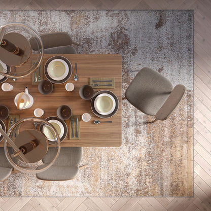 Mia Collection | Beige Abstract Area Rug with Intricate Design | Elegant Living Room Decor for Comfort and Style 7