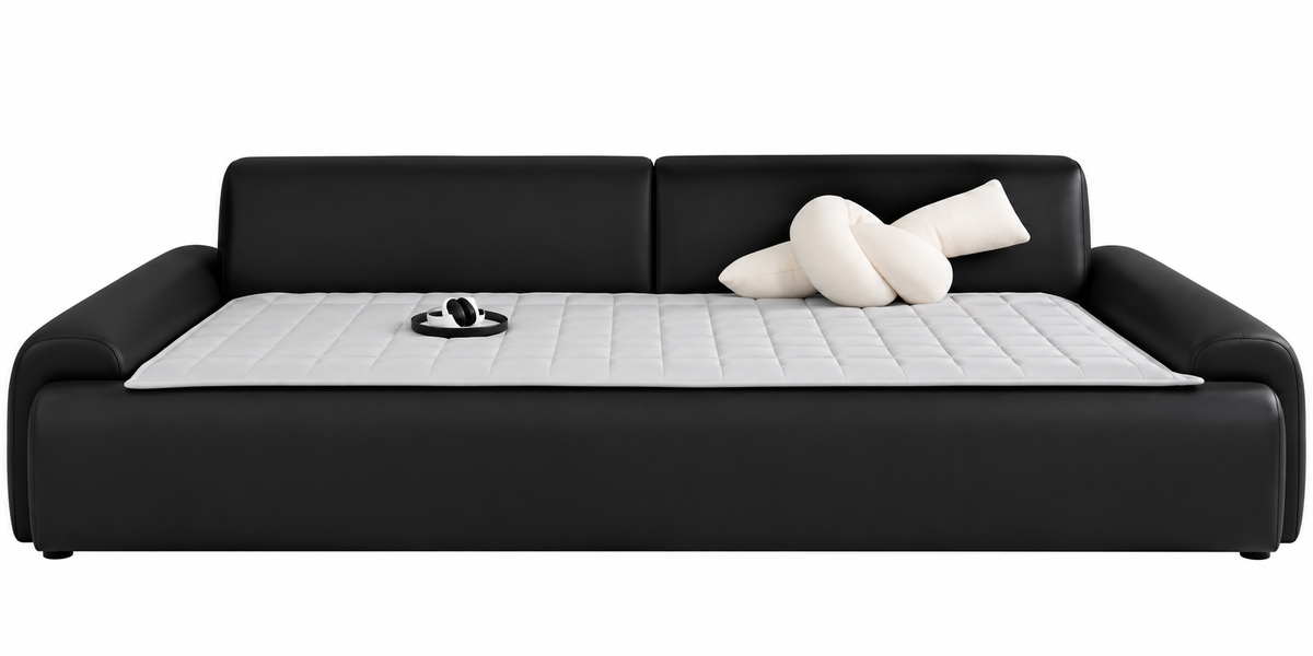 Quilted Couch Cover Mat with Non-Slip Design