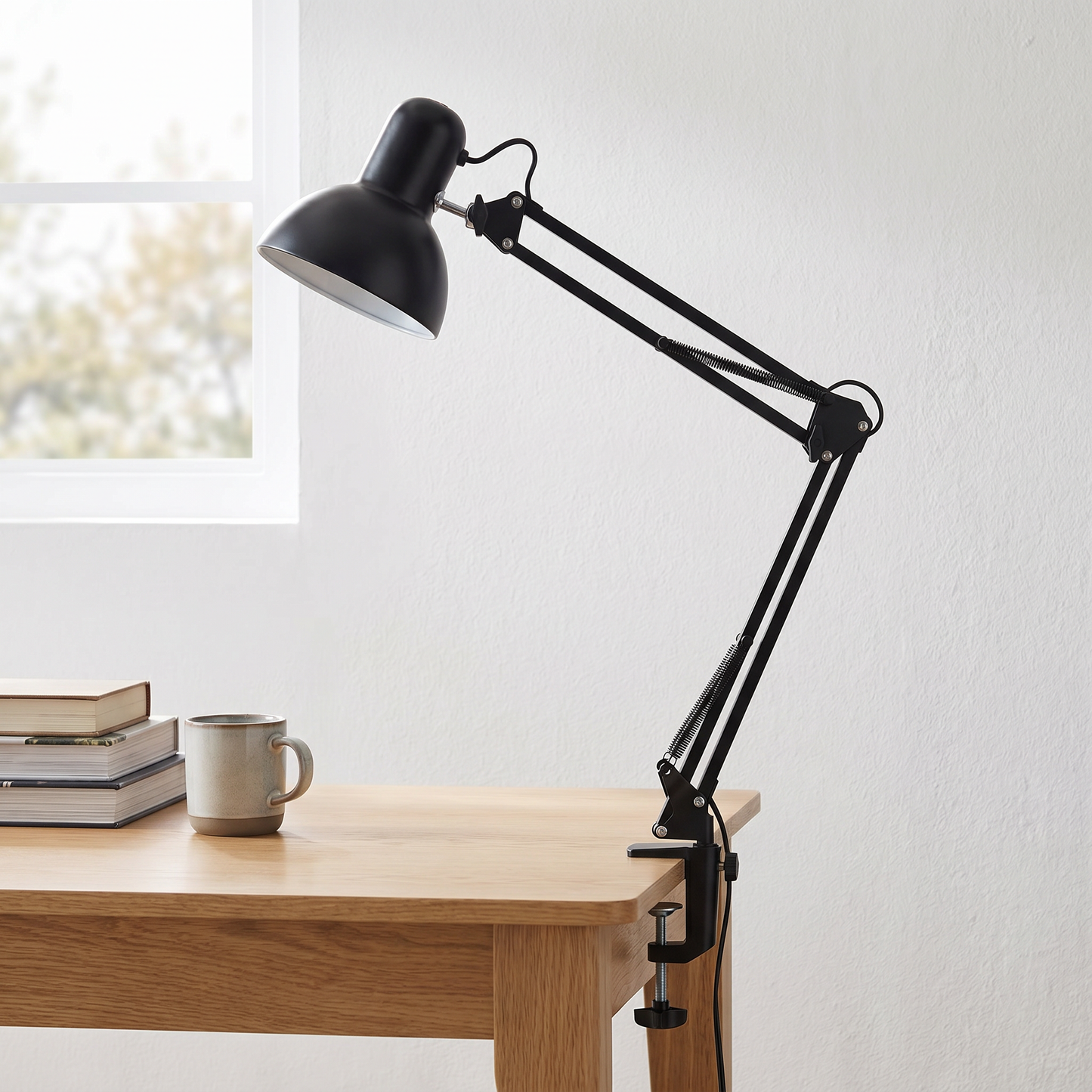 Minimalist Clip Table Lamp | Retractable Long Arm Design for Focused Lighting | Space-Saving Solution for Home or Office 0