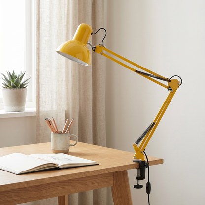 Minimalist Clip Table Lamp | Retractable Long Arm Design for Focused Lighting | Space-Saving Solution for Home or Office 1