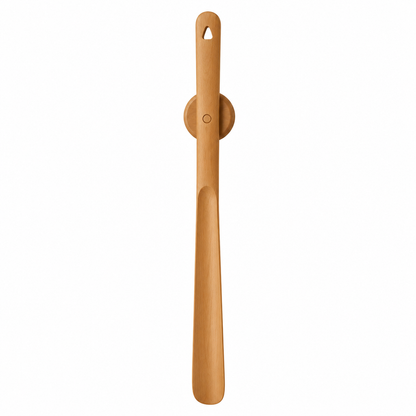Ergonomic Walnut Shoehorn with Magnetic Wall Mount | Extra-Long Handle for Effortless Footwear Access