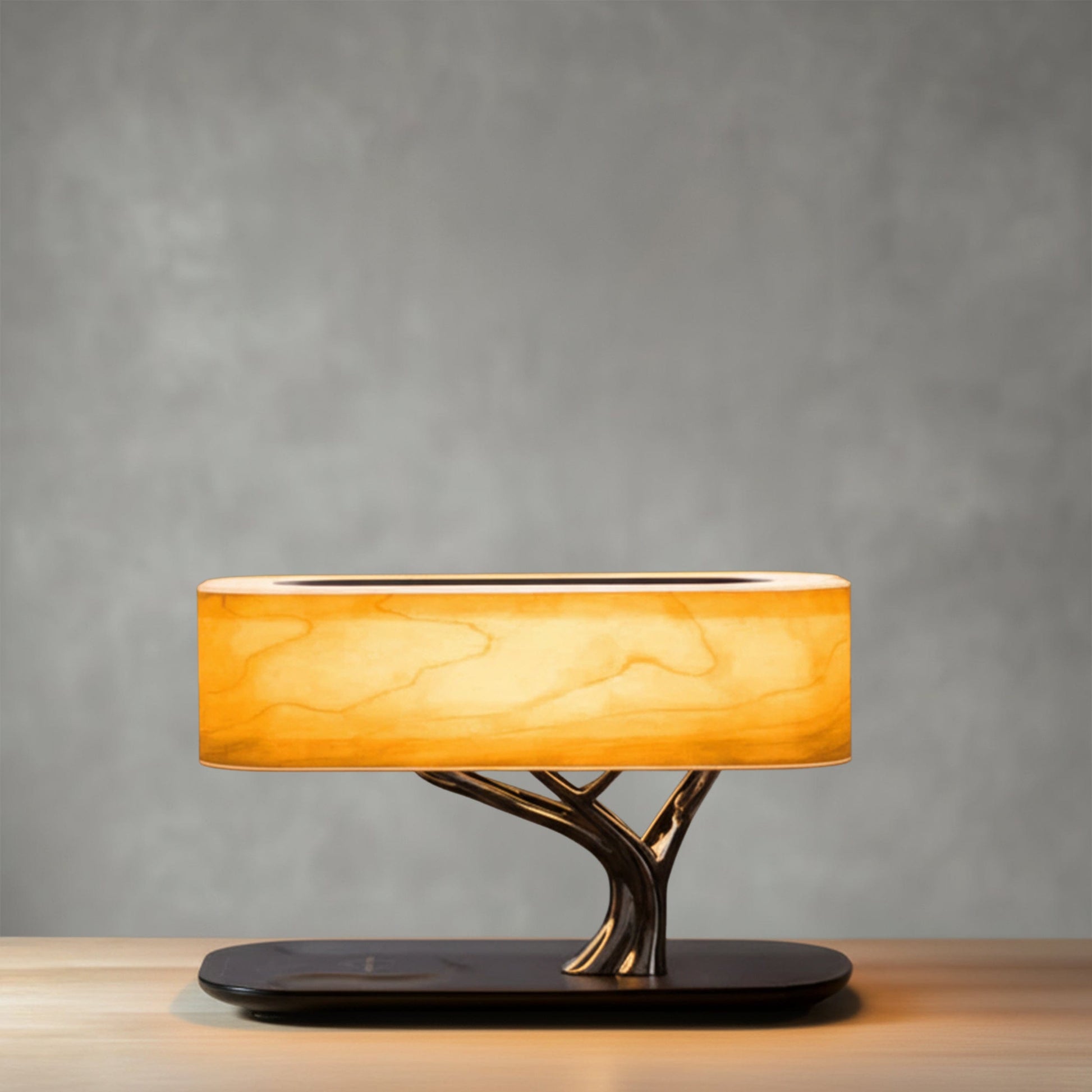Modern Aesthetic | Table Lamp with Wireless Charging & Bluetooth Speakers | Stylish Design for Convenience 0