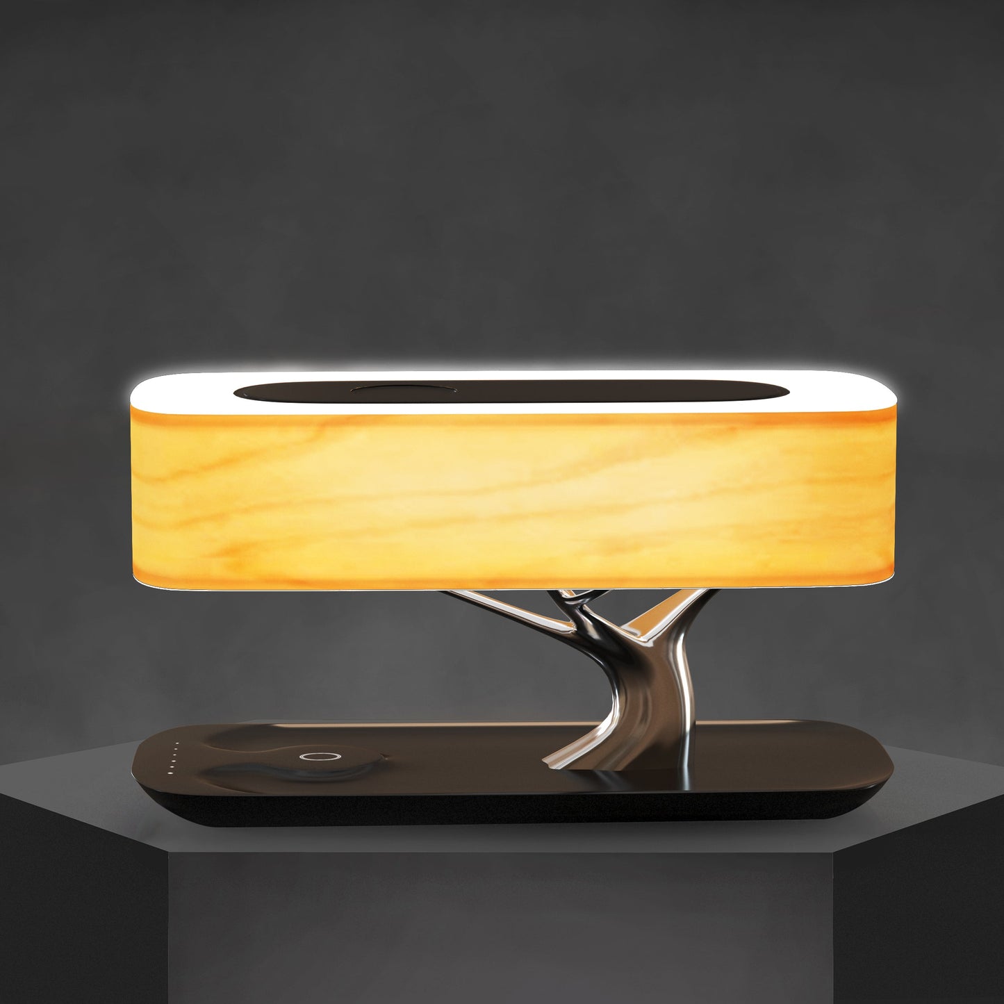 Modern Aesthetic | Table Lamp with Wireless Charging & Bluetooth Speakers | Stylish Design for Convenience 4