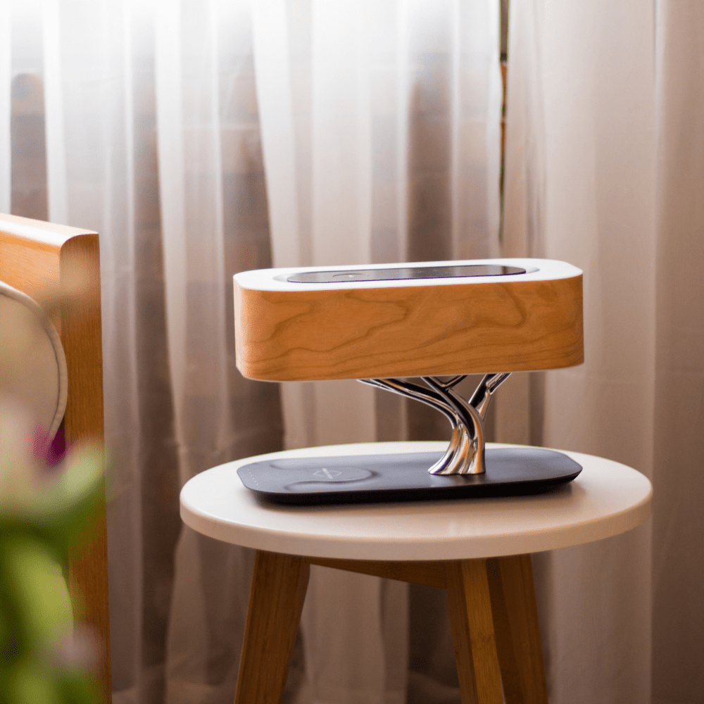 Modern Aesthetic | Table Lamp with Wireless Charging & Bluetooth Speakers | Stylish Design for Convenience 7