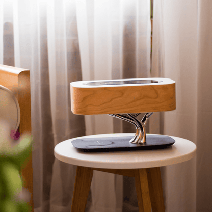 Modern Aesthetic | Table Lamp with Wireless Charging & Bluetooth Speakers | Stylish Design for Convenience 7
