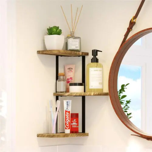 Modern Black Floating Wall Shelf with Adjustable 3-Tier Design | Space-Saving Storage for Home Decor 2