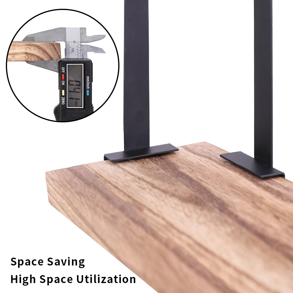 Modern Black Floating Wall Shelf with Adjustable 3-Tier Design | Space-Saving Storage for Home Decor 5