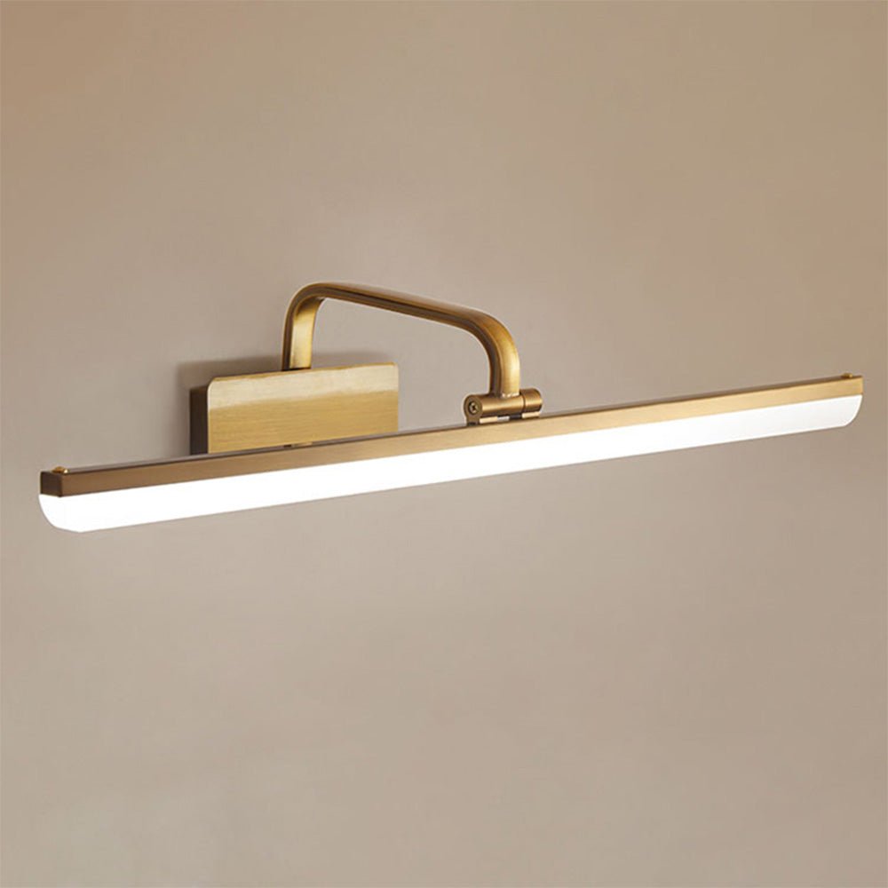 Modern Brushed Brass Linear LED Vanity Light with Tri-Colour Technology | Sleek Design for Contemporary Interiors 0