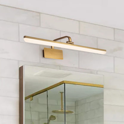 Modern Brushed Brass Linear LED Vanity Light with Tri-Colour Technology | Sleek Design for Contemporary Interiors 5