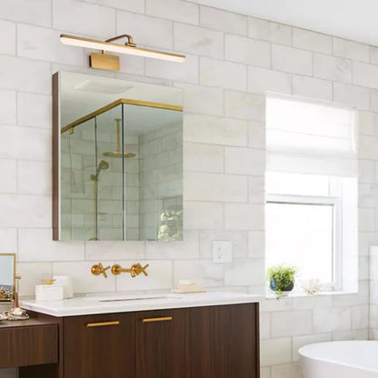 Modern Brushed Brass Linear LED Vanity Light with Tri-Colour Technology | Sleek Design for Contemporary Interiors 6