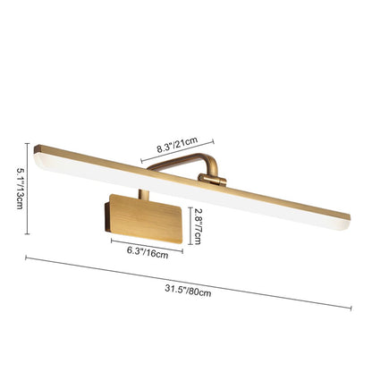 Modern Brushed Brass Linear LED Vanity Light with Tri-Colour Technology | Sleek Design for Contemporary Interiors 7