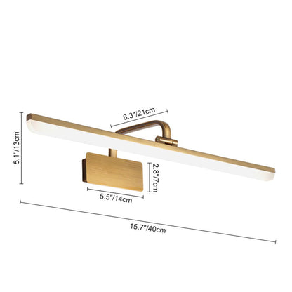Modern Brushed Brass Linear LED Vanity Light with Tri-Colour Technology | Sleek Design for Contemporary Interiors 8