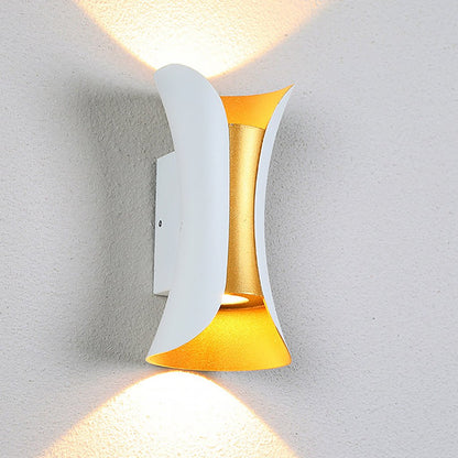 Modern Curved Wall Light | Dual-Directional LED Sconce with Elegant Design | Outdoor Illumination for Enhanced Aesthetics 10