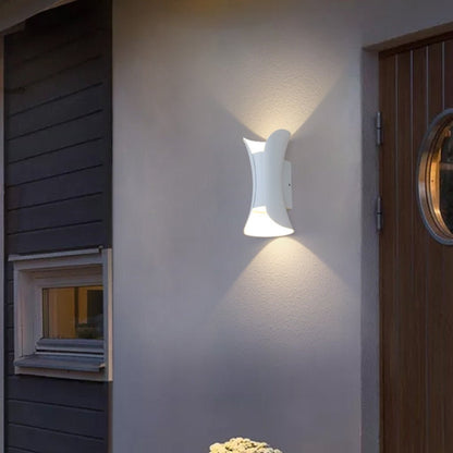 Modern Curved Wall Light | Dual-Directional LED Sconce with Elegant Design | Outdoor Illumination for Enhanced Aesthetics 11