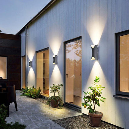 Modern Curved Wall Light | Dual-Directional LED Sconce with Elegant Design | Outdoor Illumination for Enhanced Aesthetics 12