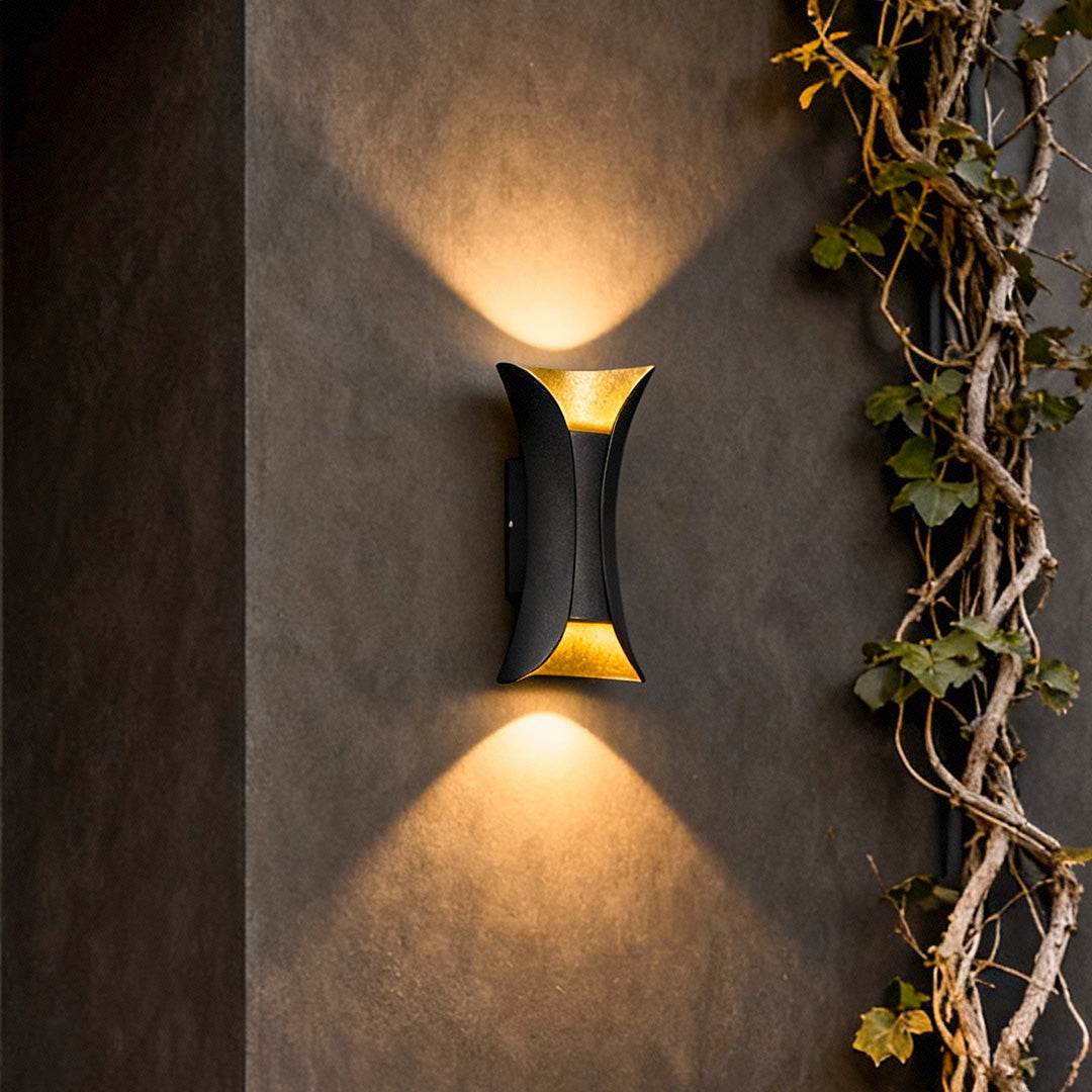 Modern Curved Wall Light | Dual-Directional LED Sconce with Elegant Design | Outdoor Illumination for Enhanced Aesthetics 5