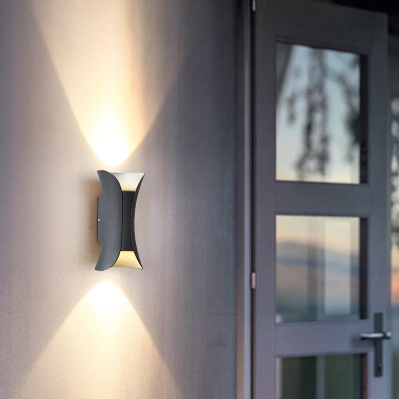 Modern Curved Wall Light | Dual-Directional LED Sconce with Elegant Design | Outdoor Illumination for Enhanced Aesthetics 8