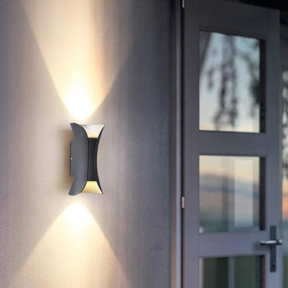 Modern Curved Wall Light | Dual-Directional LED Sconce with Elegant Design | Outdoor Illumination for Enhanced Aesthetics 8