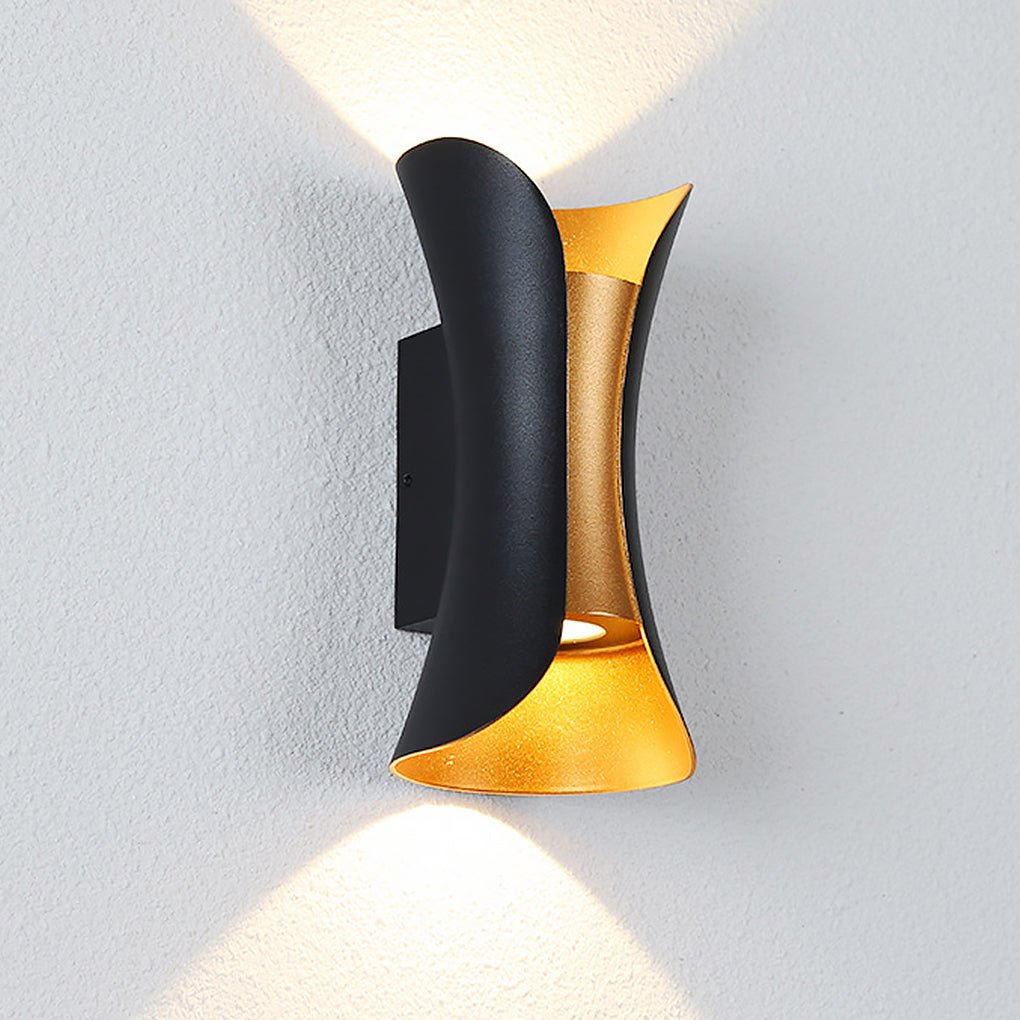 Modern Curved Wall Light | Dual-Directional LED Sconce with Elegant Design | Outdoor Illumination for Enhanced Aesthetics 9