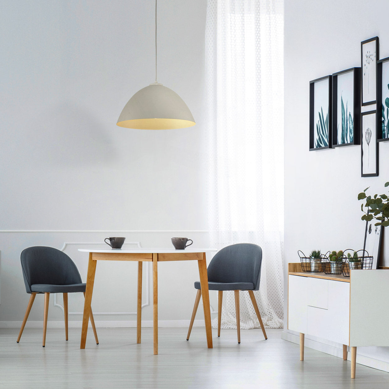 Modern Dome Pendant Light | Adjustable Height Illumination | Perfect for Kitchen Island Lighting 6