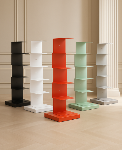 Modern Floating Bookshelf | Sleek Metal Design with Invisible Aesthetic | Space-Saving Vertical Storage for Contemporary Interiors 0