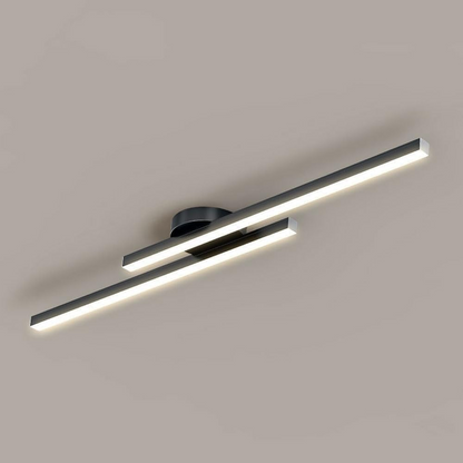 Modern Linear | Flush Mount Ceiling Light with Integrated LED | Minimalist Aluminium Fixture for Bright Illumination 7