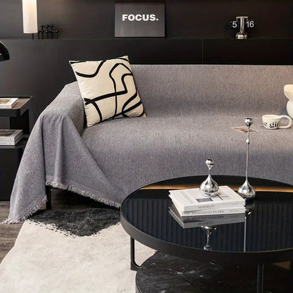 Modern Minimalist Couch Cover with Pet-Friendly Chenille Fabric | Water-Resistant Protection for Stylish Living Room 1