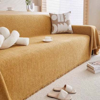 Modern Minimalist Couch Cover with Pet-Friendly Chenille Fabric | Water-Resistant Protection for Stylish Living Room 4